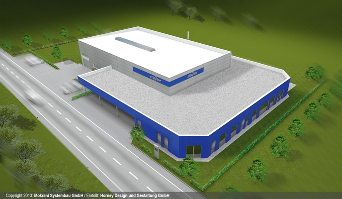 Bürogebäude und Produktionshalle mit 1.310 qm - Bereich Industriebau